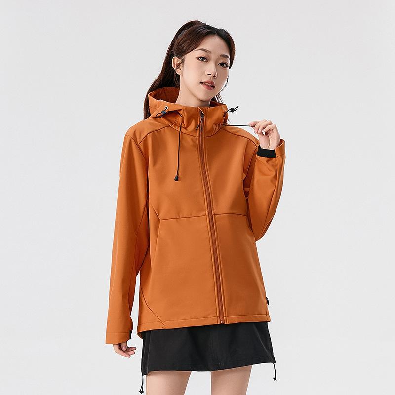 New Outdoor Soft Shell Clothes, Men's and Women's Loose Hooded Tops, Autumn and Winter Water-proof and Windproof Jackets, Group Clothes