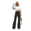 BITCED Women's Fashion Casual Solid Color Print Pants & Capris