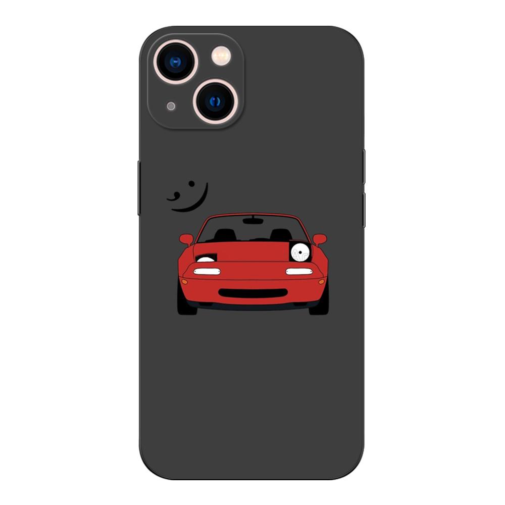 Black Tpu Case For Samsung Galaxy S6 S7 S8 S9 Plus Back Cover Miata Mx5 Na