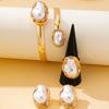 Damen-Schmuckset, Modisches Armband im Barockstil, Ring und Ohrringe, Geeignet für den täglichen Gebrauch, Partys und als Geschenk