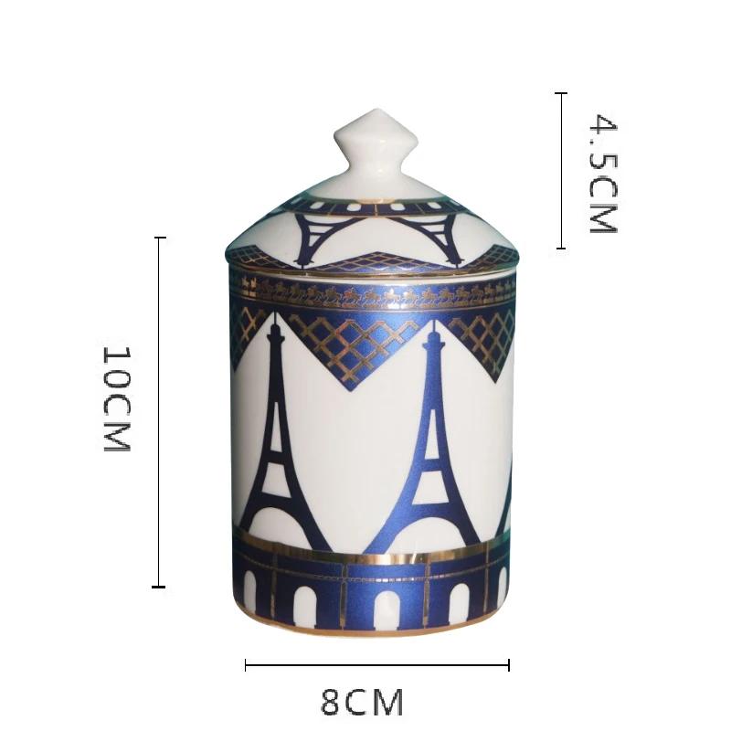 

Керамическая банка для хранения с крышкой, подсвечник для благовоний, банка для хранения вещей, косметическая кисточка, украшение для кухни, коробка для хранения хлопьев