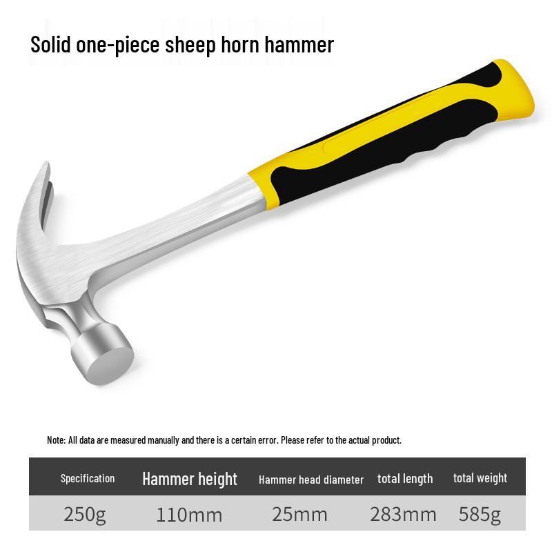 Multifunktionaler achteckiger Nagelhammer mit Widderhornkralle für die Holzbearbeitung