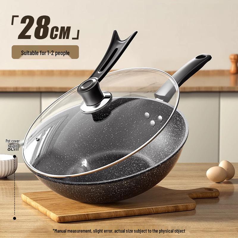 Maifan Stone Non-stick Lightweight Cast Iron Wok for Gas Stoves - Universal Household Cookware Gift