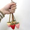1Pcs Bag Accessories Jewelry 3D Resin Strawberry Bag Charm Cute Keychain Pendant For Phone Lanyard Christmas Gifts