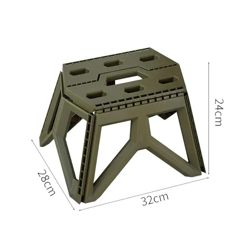 

Camping Plastic Stools Outdoor Folding Stools High Load-bearing Handle Thickened Durable Chairs Portable Fishing Beach Stool