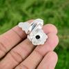 Mothers Day Deal 925 Silver Natural Swiss Blue Topaz Promise Flower Ring Jewelry
