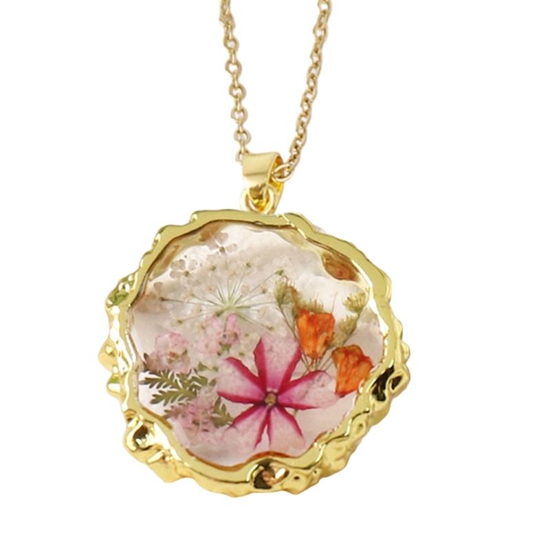 Collana Floreale in Resina Leggera Catena Regolabile per la Clavicola per Pelli Sensibili Accessorio Gioiello da Indossare Ogni Giorno