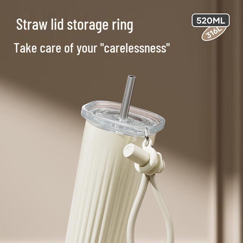 RELEA Ceramic Lined Insulated Straw Tumbler