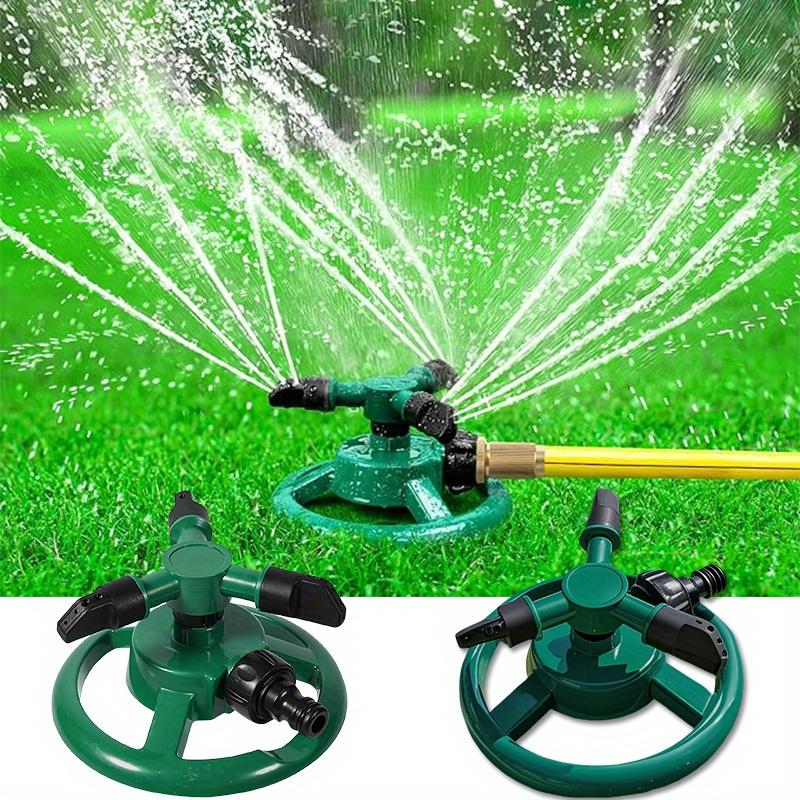 360 Degree Rotating Sprinkler, Courtyard Lawn Small Disc Sprinkler, Three Pronged Rotatable Plastic Large-area Sprinkler