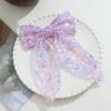 Girls Hair Pin Shiny Sequins Lightweight Breathable Fabric Hair Clip Bow Hair Accessories Party Photo Prop