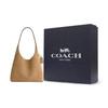 Coach Borsa Tote Brooklyn 28 con Placca Logo in Pelle Scamosciata Donna Borsa Tote Beige CW637-B4SN