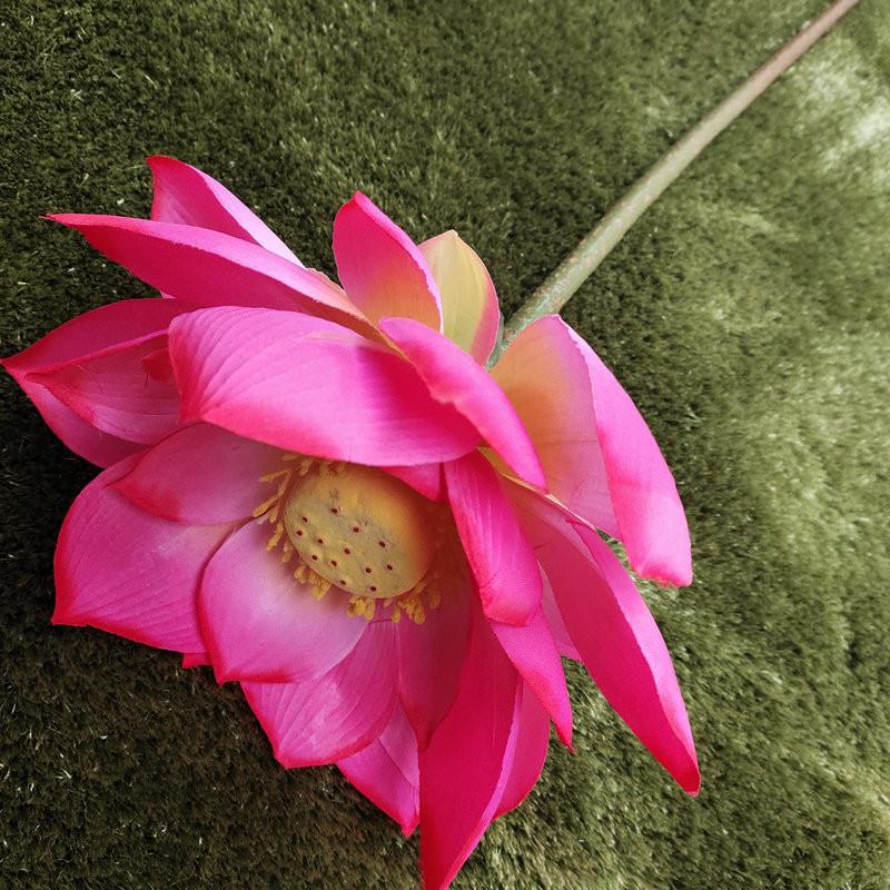 Lotus Silk Flower Simulation For Home Office Decoration And Photo Backdrops