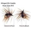 10/15/20/25ks Winged Elk Caddis Stonefly Dry Fly Pstruh Rybářské návnady na mušku