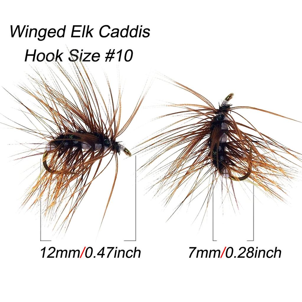 10/15/20/25ks Winged Elk Caddis Stonefly Dry Fly Pstruh Rybářské návnady na mušku