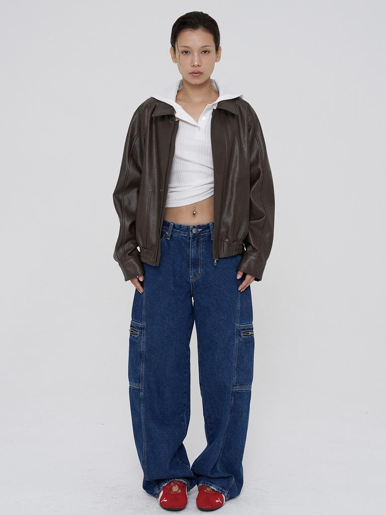 Deoenel Side Zip Cut Denim
