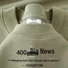 400g Heavyweight Pure White Long-Staple Cotton Summer Short-Sleeve Loose Crew Neck Base Layer T-Shirt