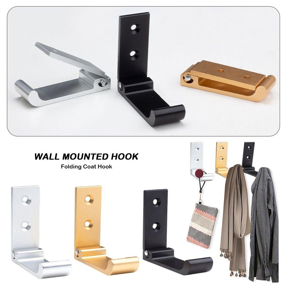 Heavy-Duty Aluminum Alloy Folding Hook Expandable Folding Coat Hook Concealed Robe Hook  Kitchen