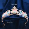 Fish Scale Shell Crown Hair Accessory, Star Shaped Design Banquet Accessory, Sparkling Hairstyle Party Headpiece, Exquisite
