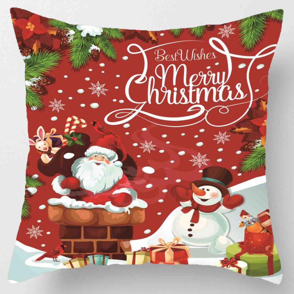 Christmas cushion set 45* 45cm pillowcase Christmas ornaments suitable for home Navidad Noel Christmas gifts Christmas ornaments