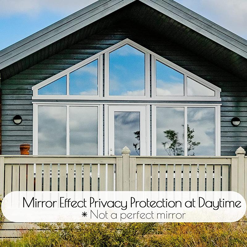 Grijs Zilver Zonwerende Raamfolie Eenzijdig Reflecterende Privacy Raamfolie Zelfklevende Sticker Warmte Regulatie Glasfolie