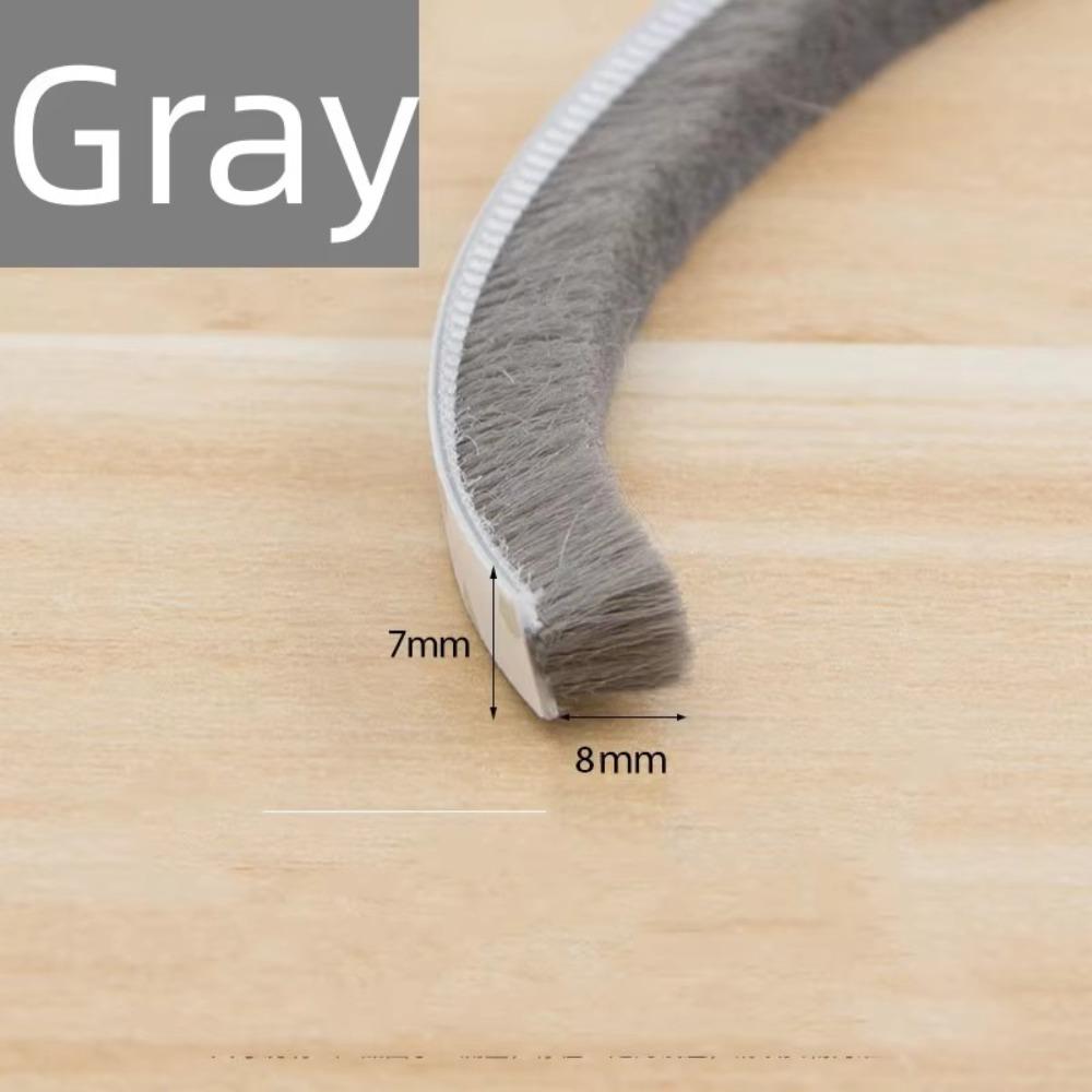 Biało-szary wiatroodporny pasek szczotkowy 10 metrów uszczelka pogodowa dźwiękoszczelna pyłoszczelna