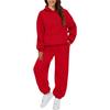 Dame 2-delers antrekk Hettegenser Sweatsuit sett Oversized sweatshirt Baggy høstmote joggebukser med lommer