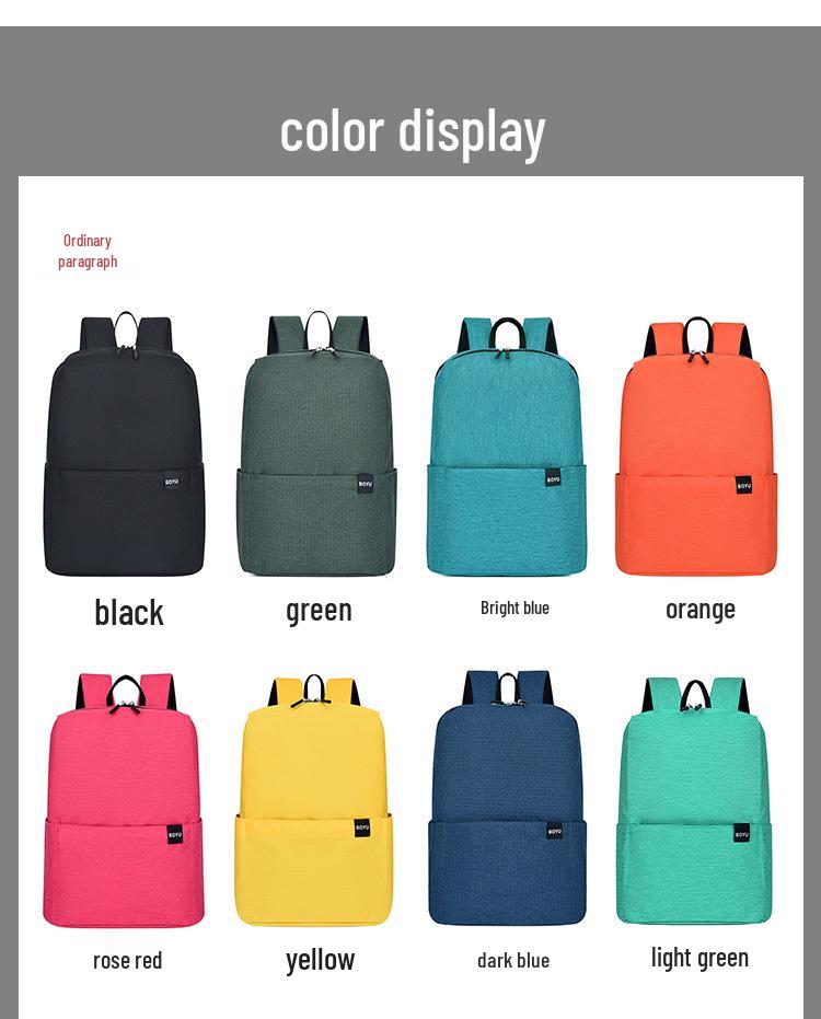 Cross-Border Weiya Lu Multi-Function Colorful Backpack: Student Schoolbag, Business Laptop Bag, Solid Color Casual Backpack.