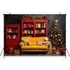 Mocsicka Indoor Christmas Home Photography Backdrop Child Birthday Photo Background Xmas Tree Bear Gifts Sofa Party Decor Banner