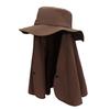 Waterproof Hat Men and Women Big Eaves Shawl Integrated Outdoor Sunscreen Hat Fishing Cover Full Face Mask Sunshade Bucket Hat