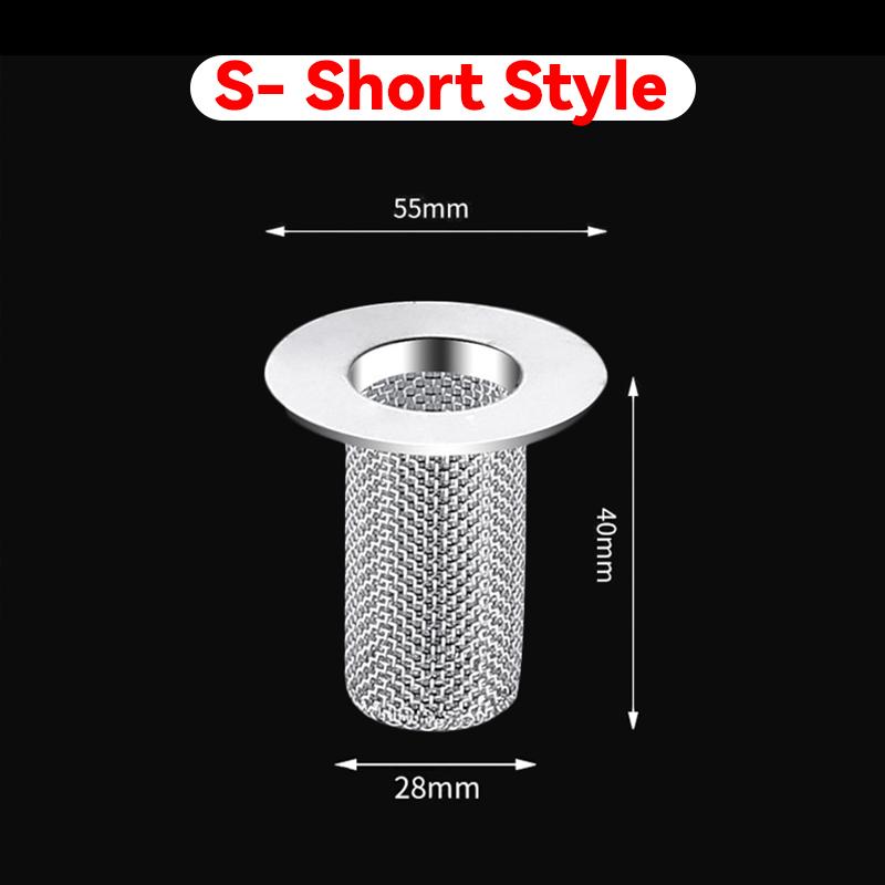 Mesh Sink Filter Stainless Steel Floor Drain Strainers Kitchen Bathroom Bathtub Anti-clog Hair Catcher Leakproof Net Strainer
