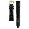 Seiko Watch Side 17mm Lug 14mm Buckle Side Band, Genuine, Crocodile, French-made, Width, Width, Crocodile, Black, DA29, Men's