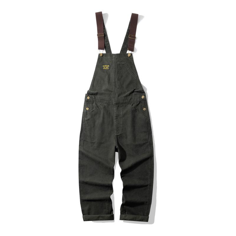 OKONKWO Railroad Stripe Work Overalls - Outdoor Canvas Jumpsuit