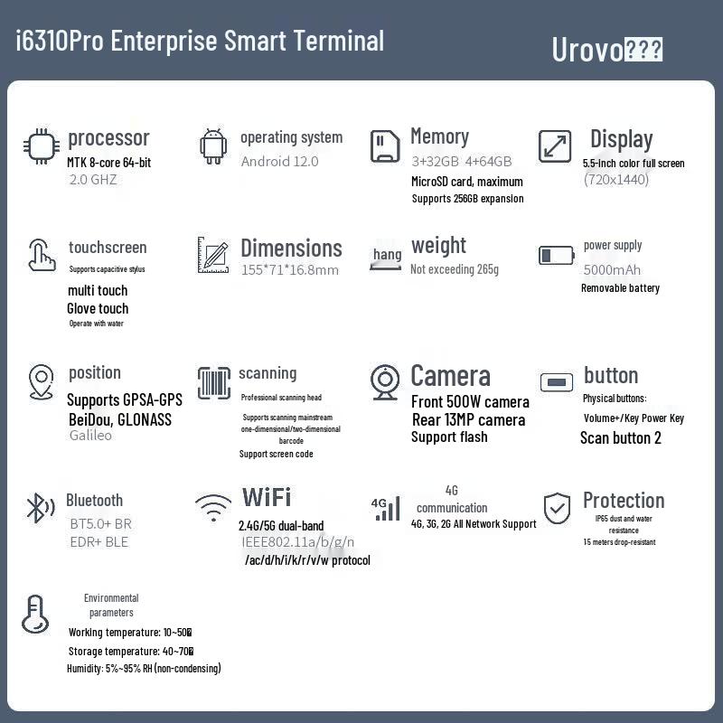 UROVO I6310Pro Handheld Data Terminal