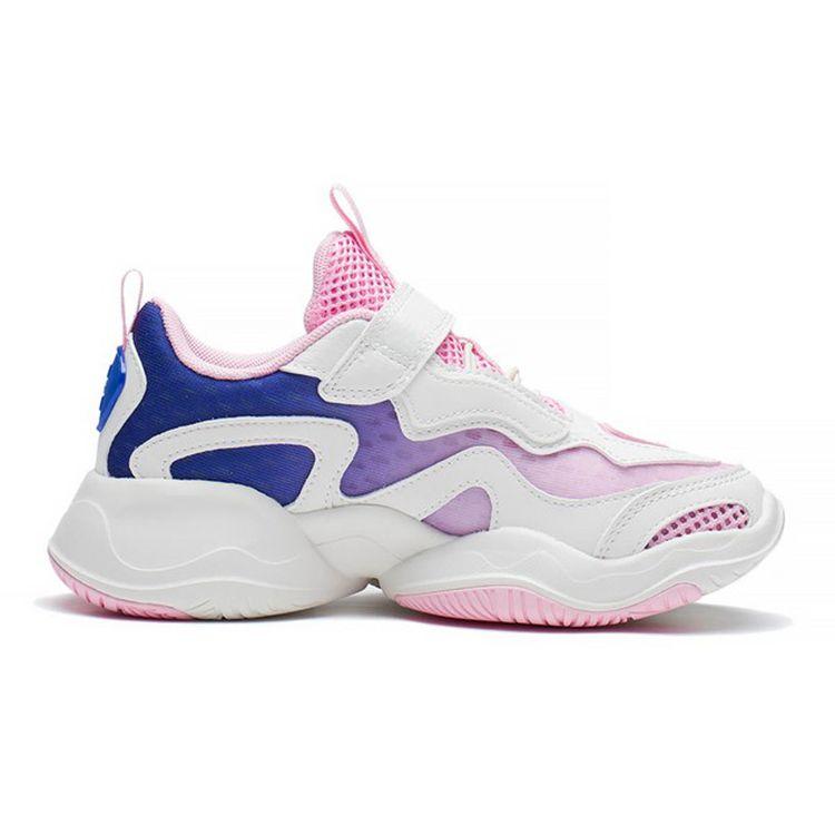 Li Ning Evo Comfortable Versatile Kids Casual Shoes Kids Casual Shoes White Pink YKCS050-2