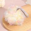 Dreamy Dazzling Color Bathing Flower Foaming Sponge Bubble Wisp Body Exfoliating Shower Flowers Mesh Ball Body Wash Skin Cleaner