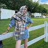 Scarf women's winter versatile temperament thousand bird grid scarf high sense imitation cashmere student warm shawl dual-purpose