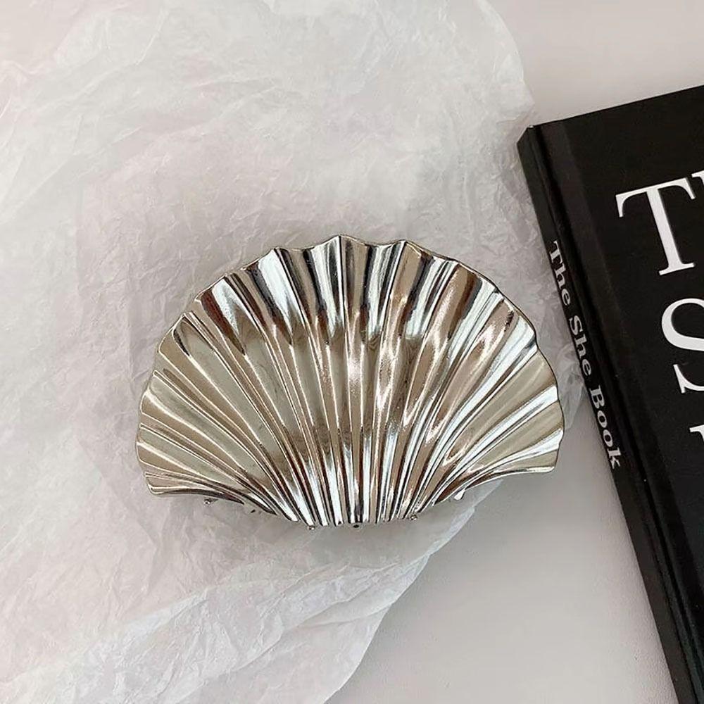 1Pcs New Punk Hair Claw Clip Metal Glossy Barrettes Hairpin Irregular Shell Shark Clip Hair Accessories