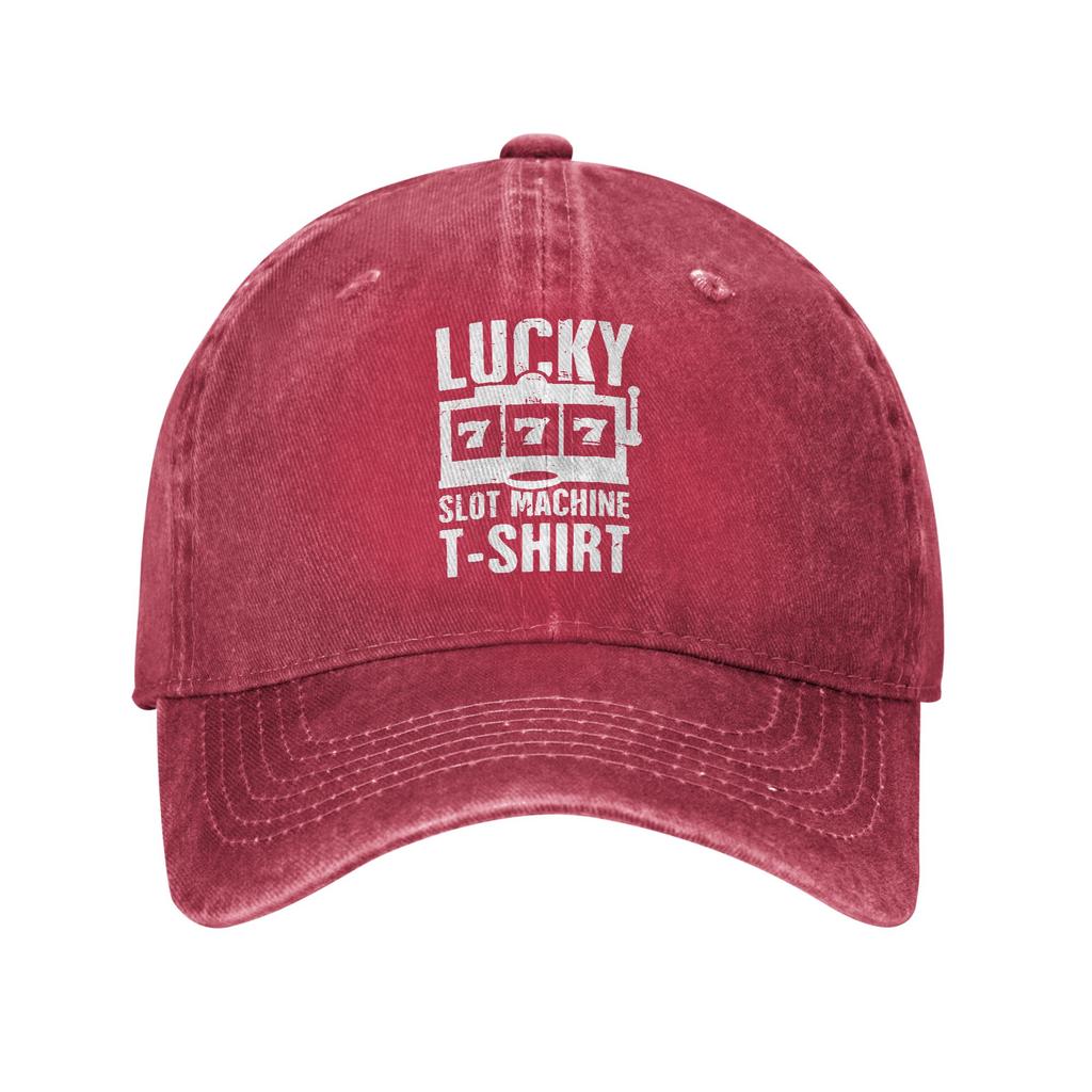 Pure Color Dad Hats Lucky Slot Machine Womens Hat Sun Visor Baseball Caps Lucky Peaked Cap