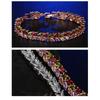 Meier European and american bracelet bracelet jewelry fashion colorful zircon willow leaf bracelet copper crystal bracelet