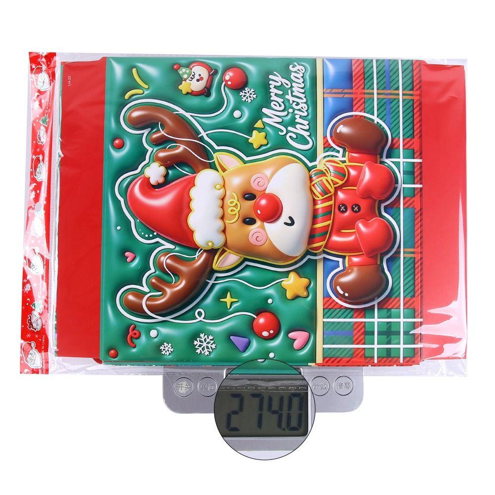 3PCS Santa Claus Christmas Gift Box 3 Size Cookies Snack Boxes Candy Gift Boxes  Home Decoration