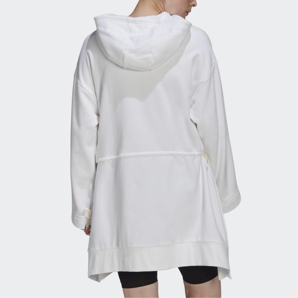 adidas Originals Women's Oversized Longline Hoodie White Female GN3099
