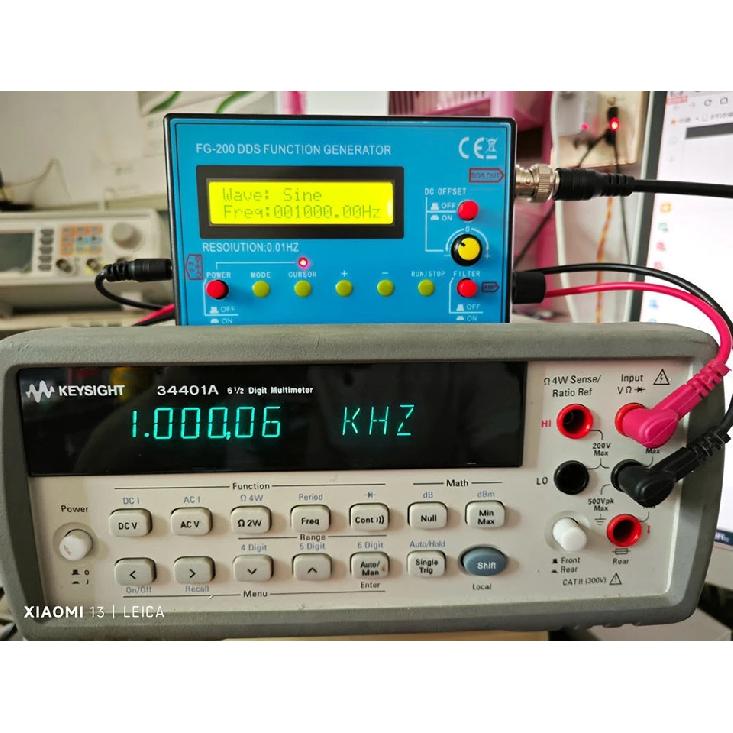 FG-200 DDS Function Signal Generator 0.01Hz-500KHz Signal Generator Adjustable Module  Sine+Square+Triangle+Sawtooth Waveform