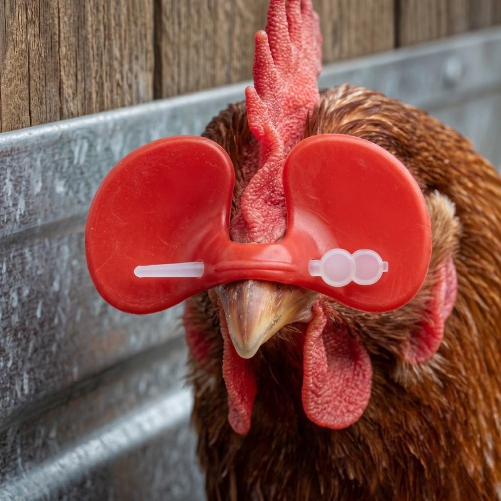 500Pcs Reusable Chicken Spectacles Plastic Anti Pecking Glasses Poultry Equipment Chicken Farm