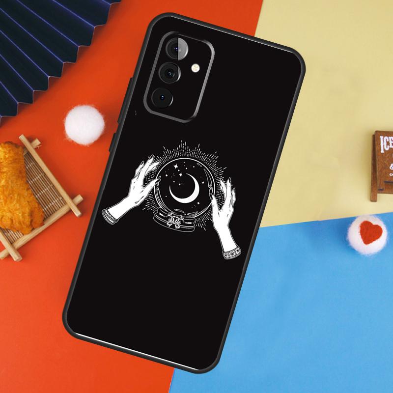Fortune Telling Moon Stars Hands Art Case For Samsung Galaxy A56 A36 A16 A06 A13 A33 A53 A52 A32 A12 A54 A34 A14 A15 A35 A55 A17