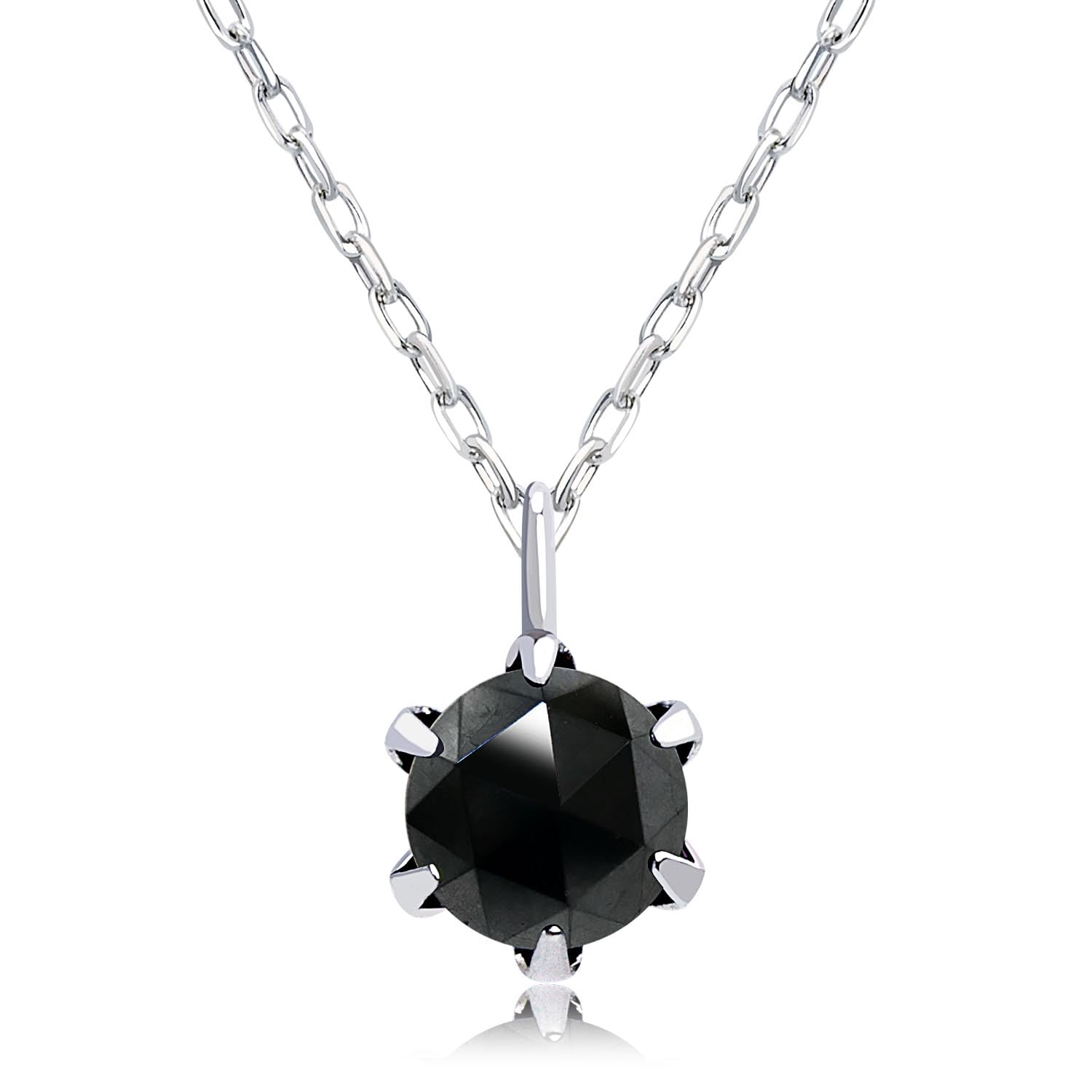 

Necklace Pt900 Black Diamond 6 prongs Platinum [Lara Christie] 0.3ct lp56-0010 срібний