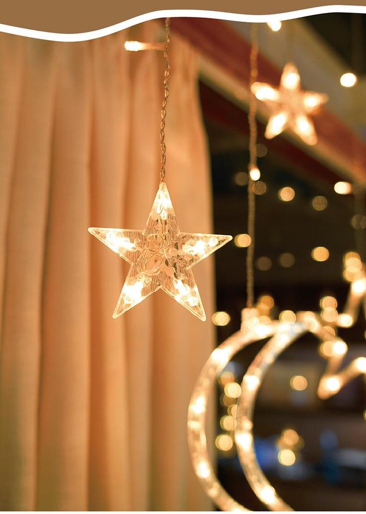 LED Star String Lights: Colorful Flashing Decorations for Bedroom, Party, and Atmosphere Enhancement.
