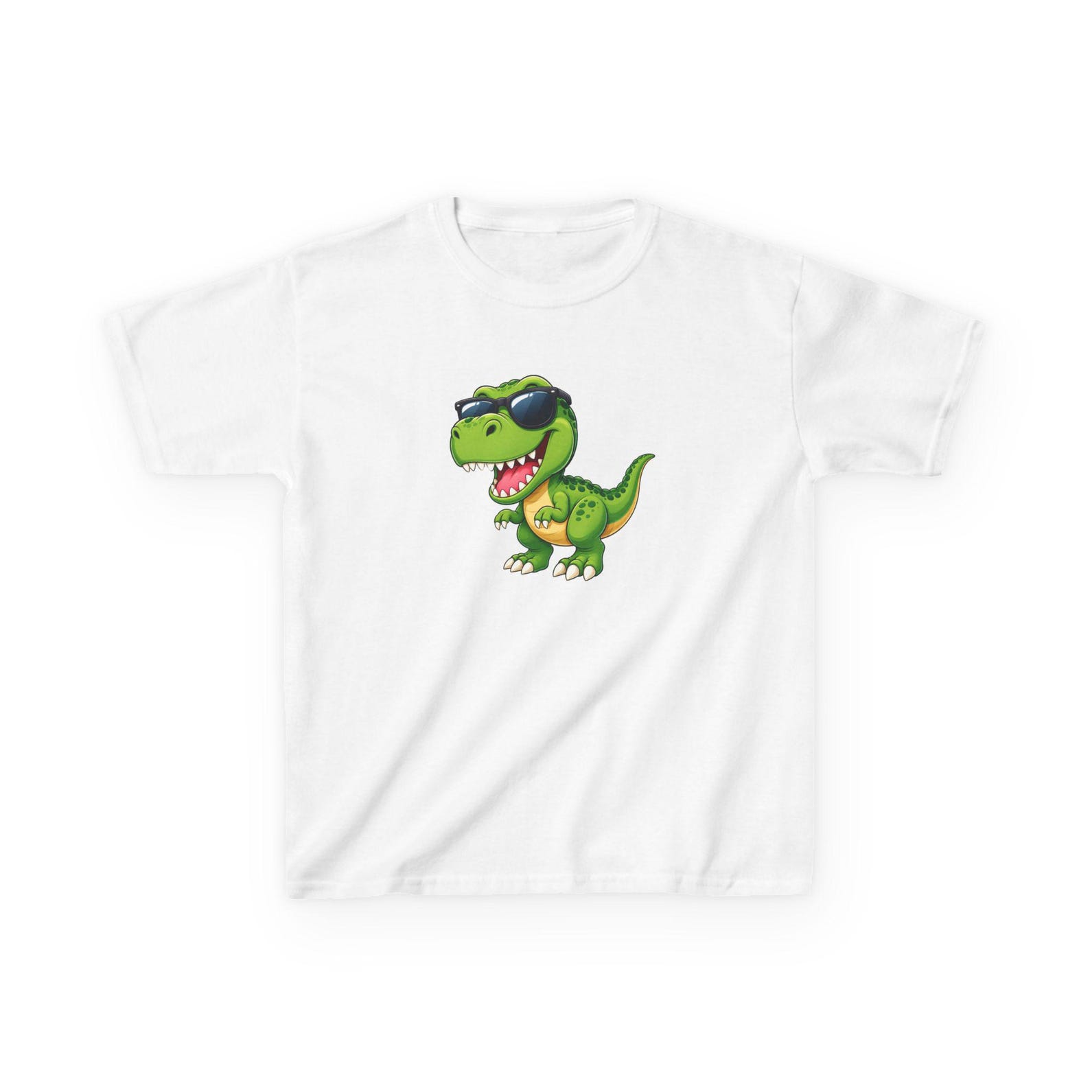 Cool Sunglasses T-Rex Kids T-Shirt | Cute Dino Graphic Tee 120