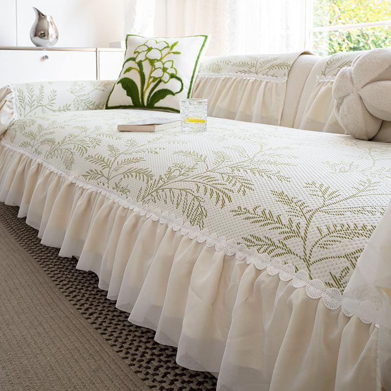Skirt ice silk sofa cushion 2025 summer new small fresh sofa mat seat cushion non-slip breathable heat dissipation cover