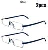 IENJOY TR90 Reading Glasses Anti-Blue Light Reading Glasses Men Half Frame Prescription Eyeglasses Male Eyewear With Case1.0-4.0