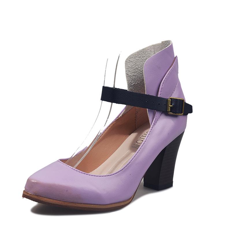 2021 Spring Autumn Plus Size Chunky Heel Pointed Toe Women s Fashion High Heels 36